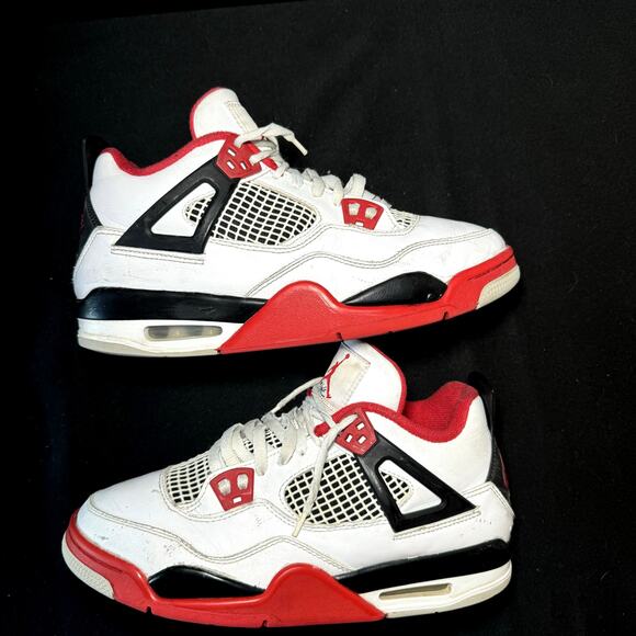 Size 7 - Nike Air Jordan 4 Retro OG GS Fire Red 2020 Men's Shoes - Picture 3 of 8